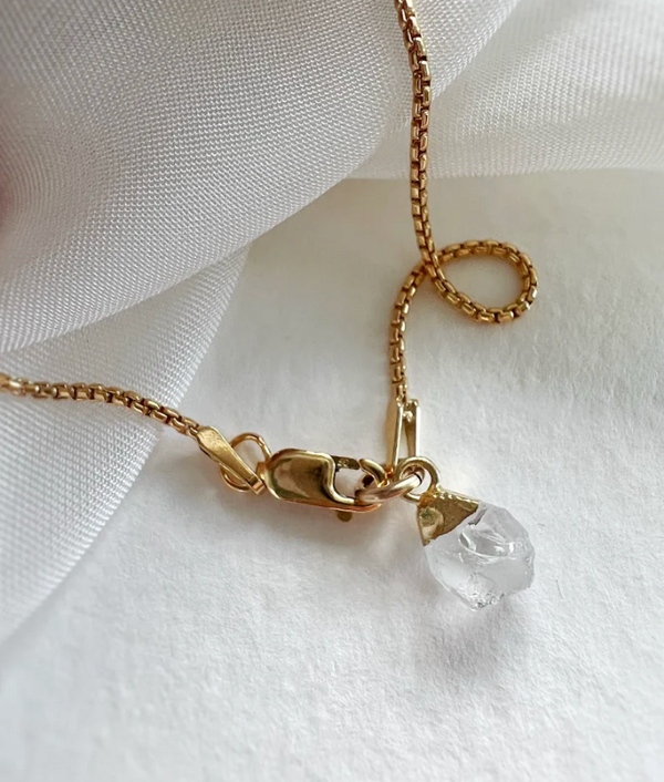 Crystal Iced Gold Fill Necklace