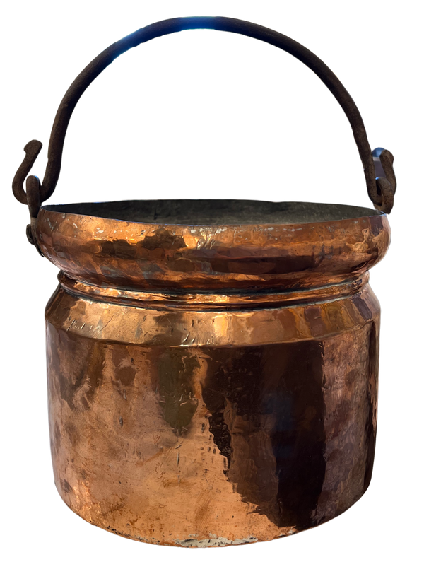 Antique Copper Pot with Handle