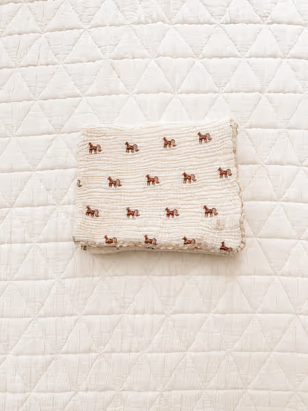 Pony Layered Gauze Blanket