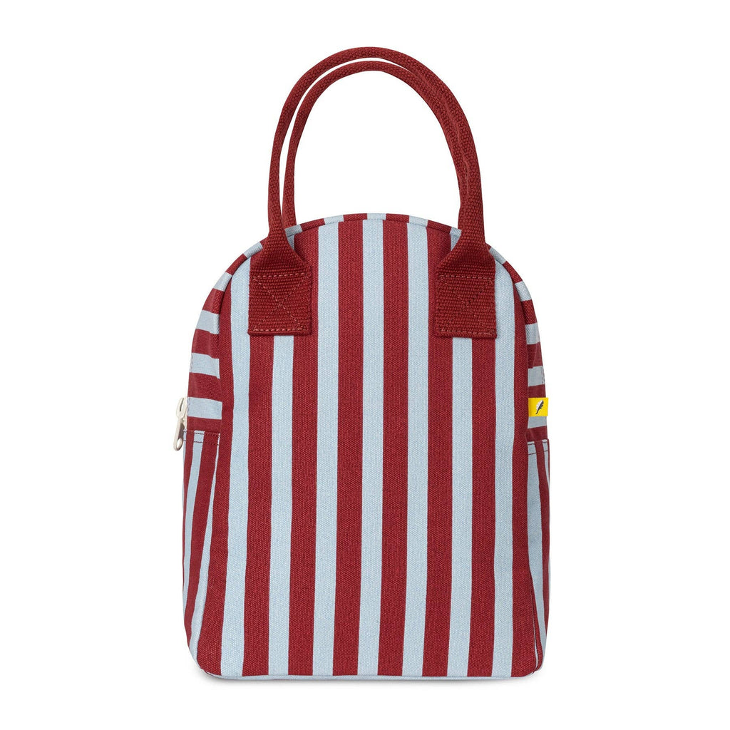 Awning Stripe Chili Pepper Zipper Lunch Bag