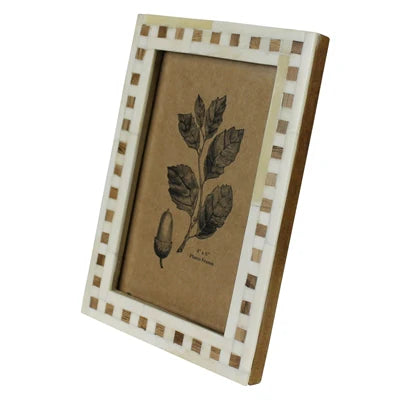 Teak Inlay Bone Frame