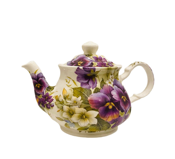 Purple Pansy Teapot