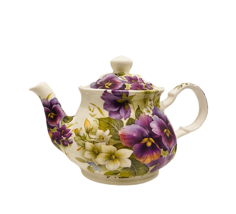 Purple Pansy Teapot