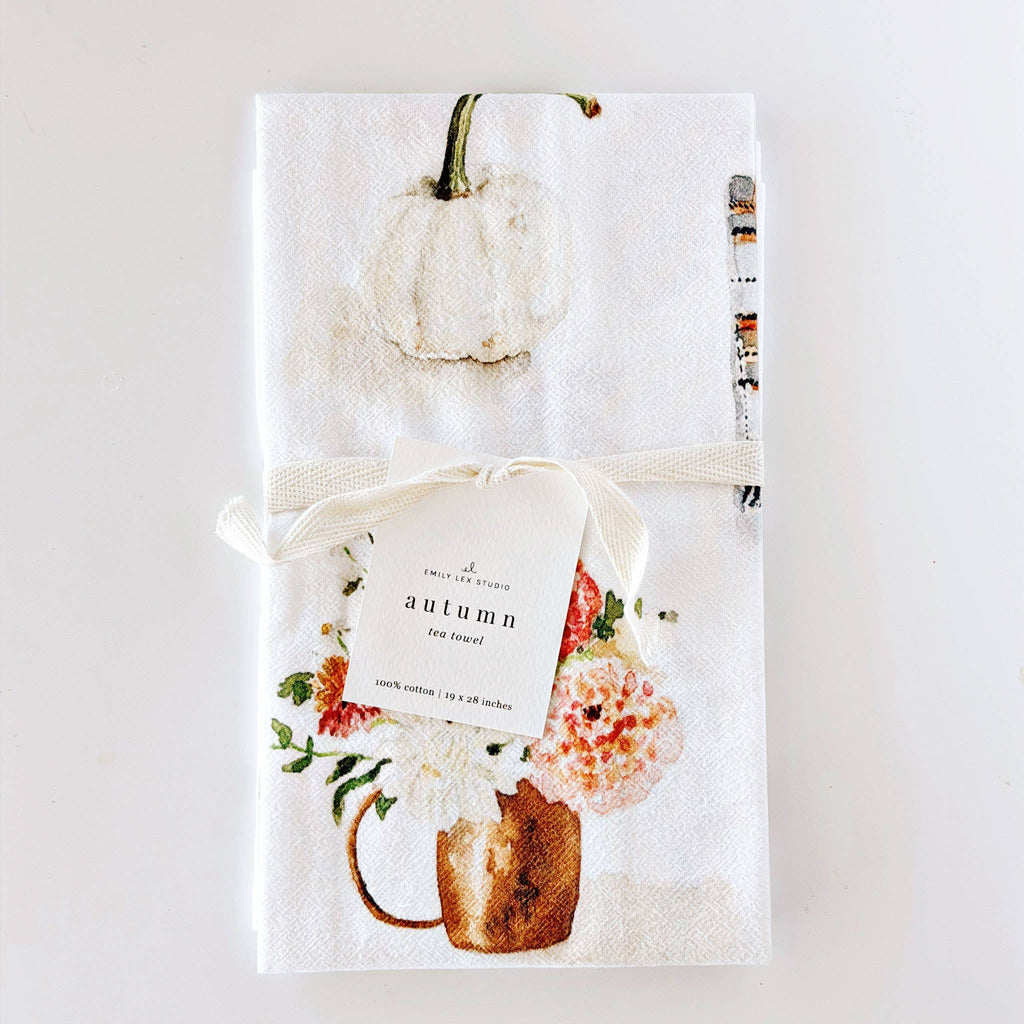 Autumn Cotton Flour Sack Tea Towel