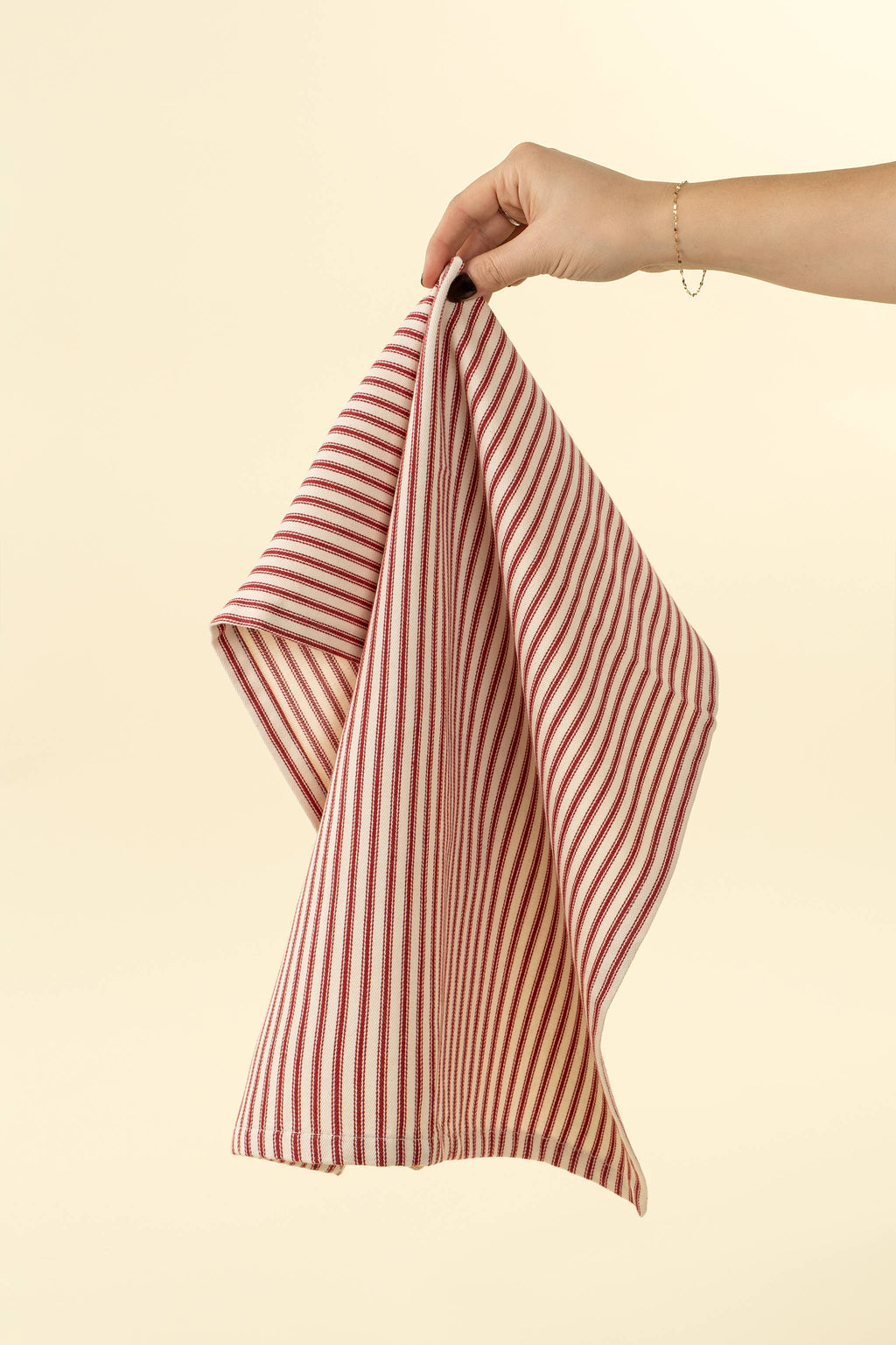 Red Ticking Tea Towel