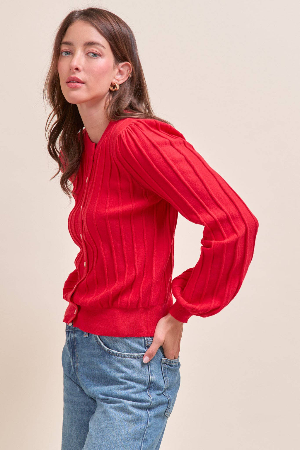 Ribbed Sweater Cardigan