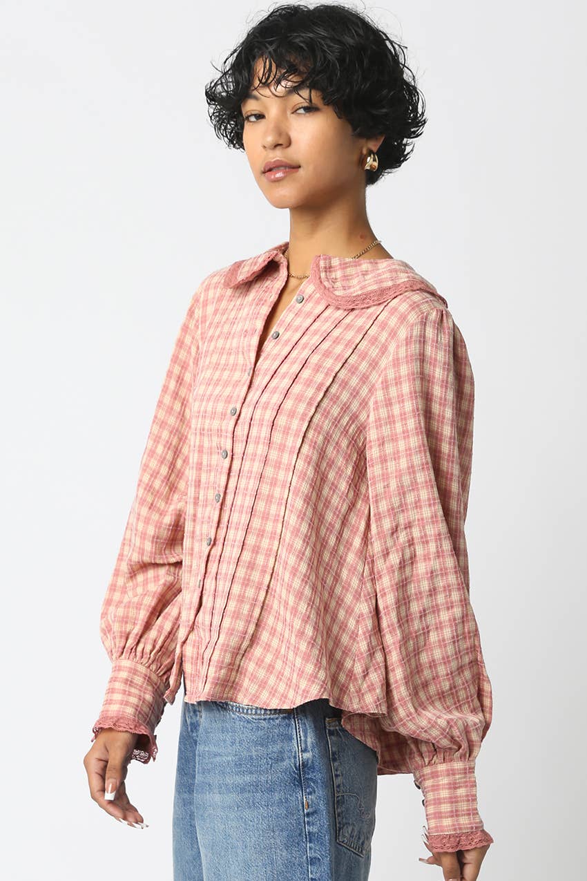 Alexis Plaid Blouse