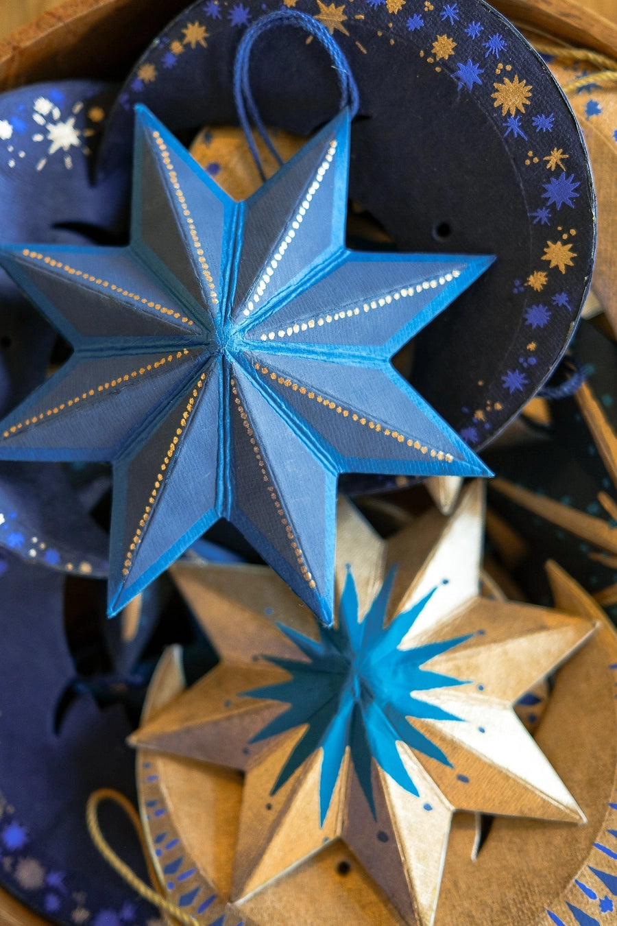Midnight Star Paper Ornament
