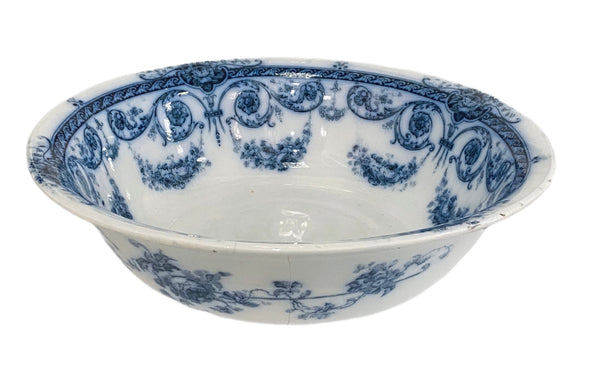 Antique Flow Blue Bowl