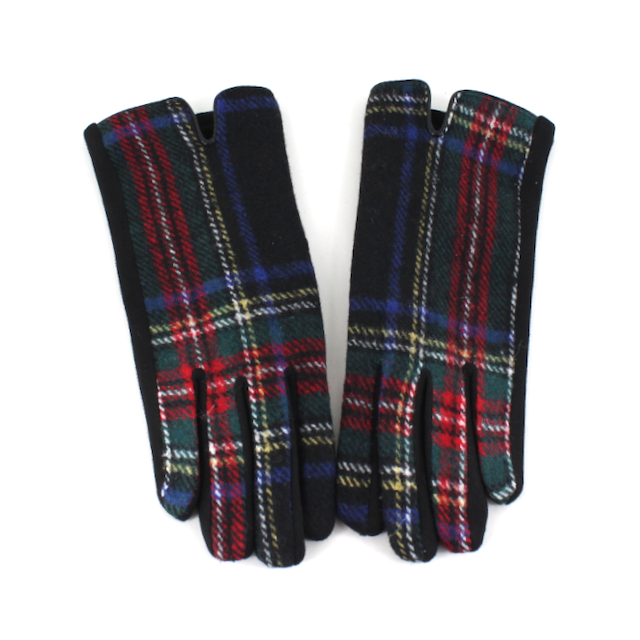 Tartan Pattern Gloves