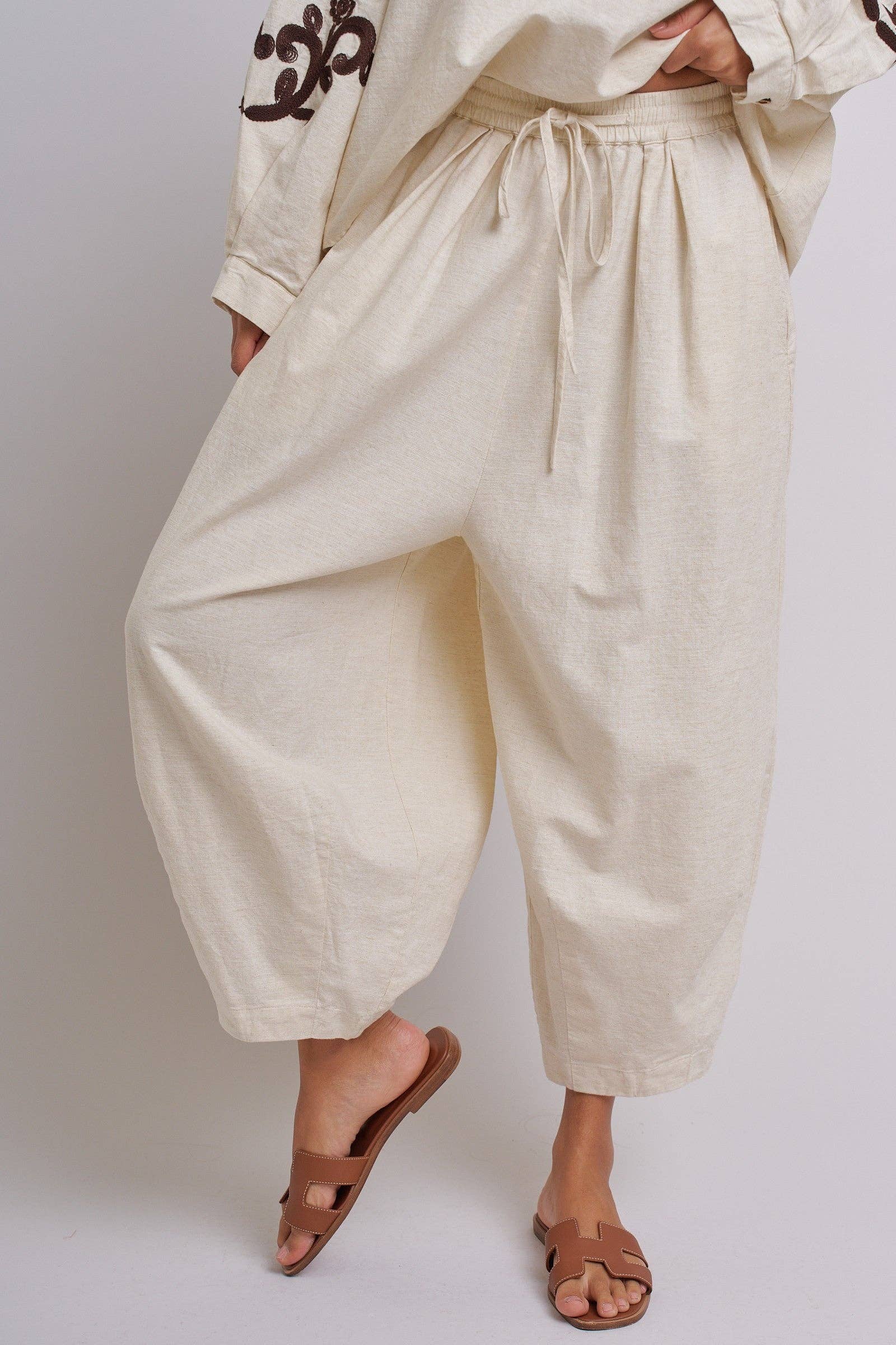 Drawstring Cocoon Pants