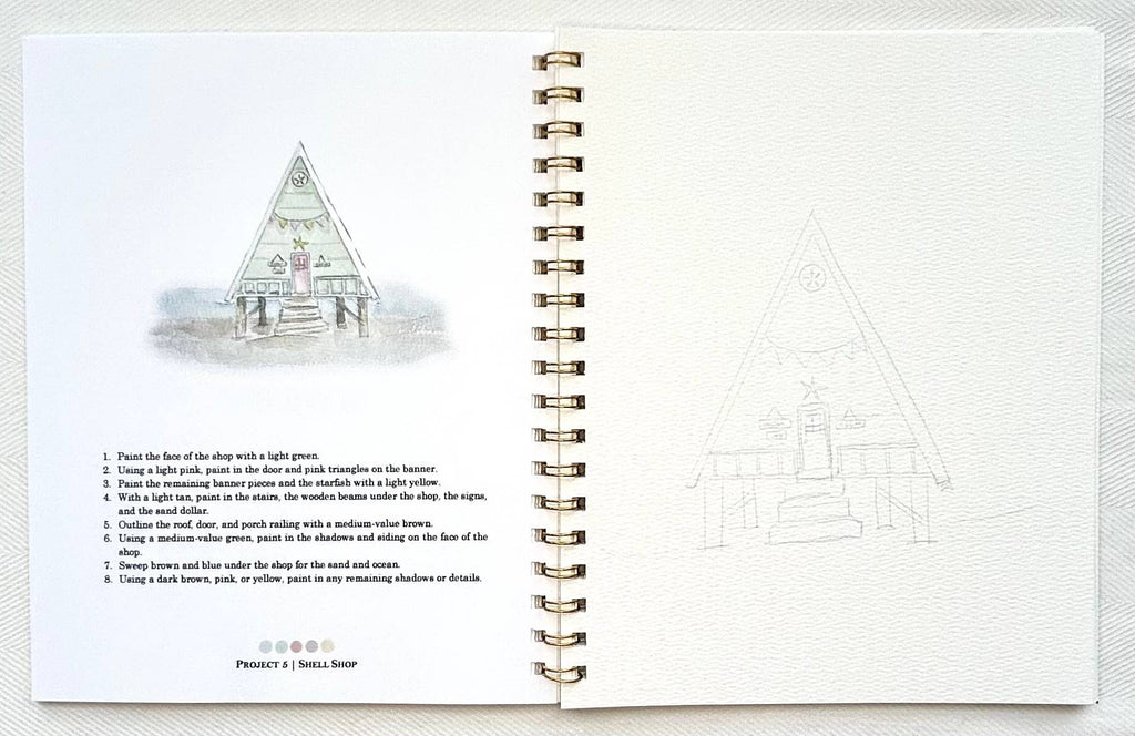 By The Sea Watercolor Workbook