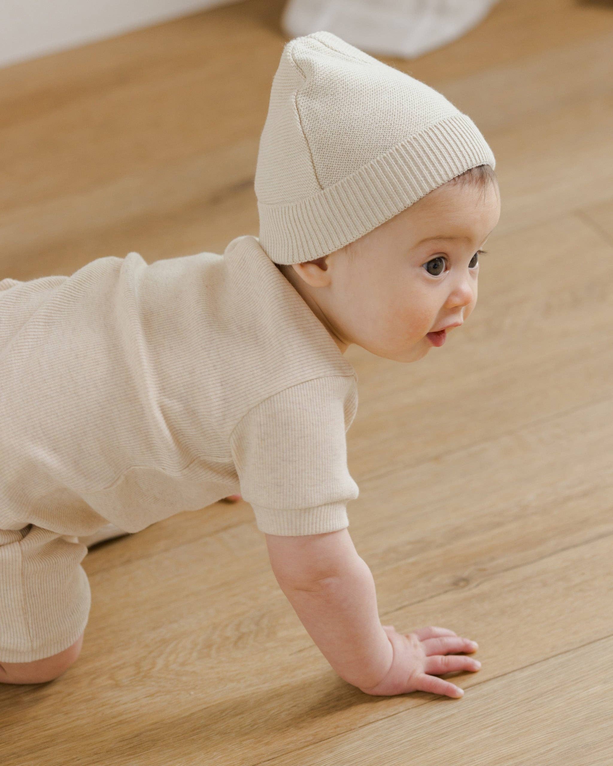 Heathered Natural Baby Beanie