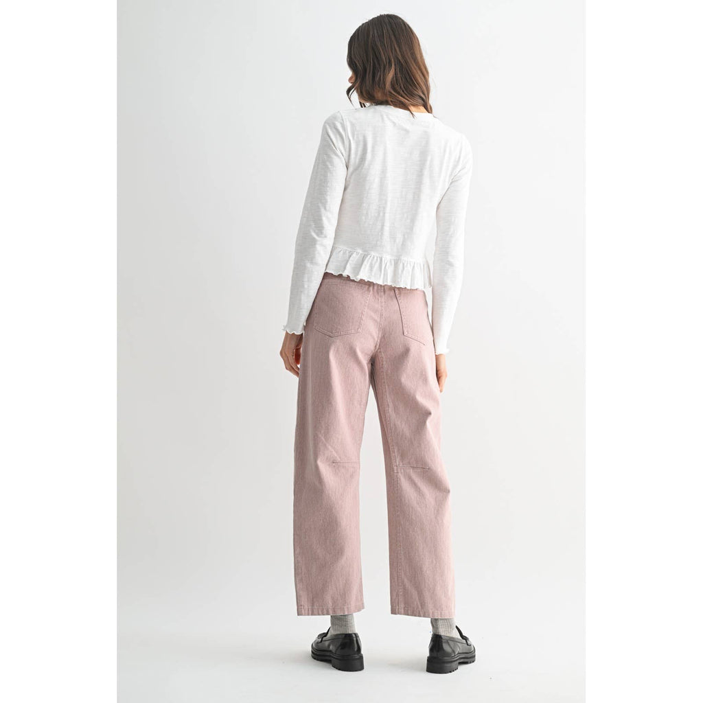 Smocked Slub Knit Top