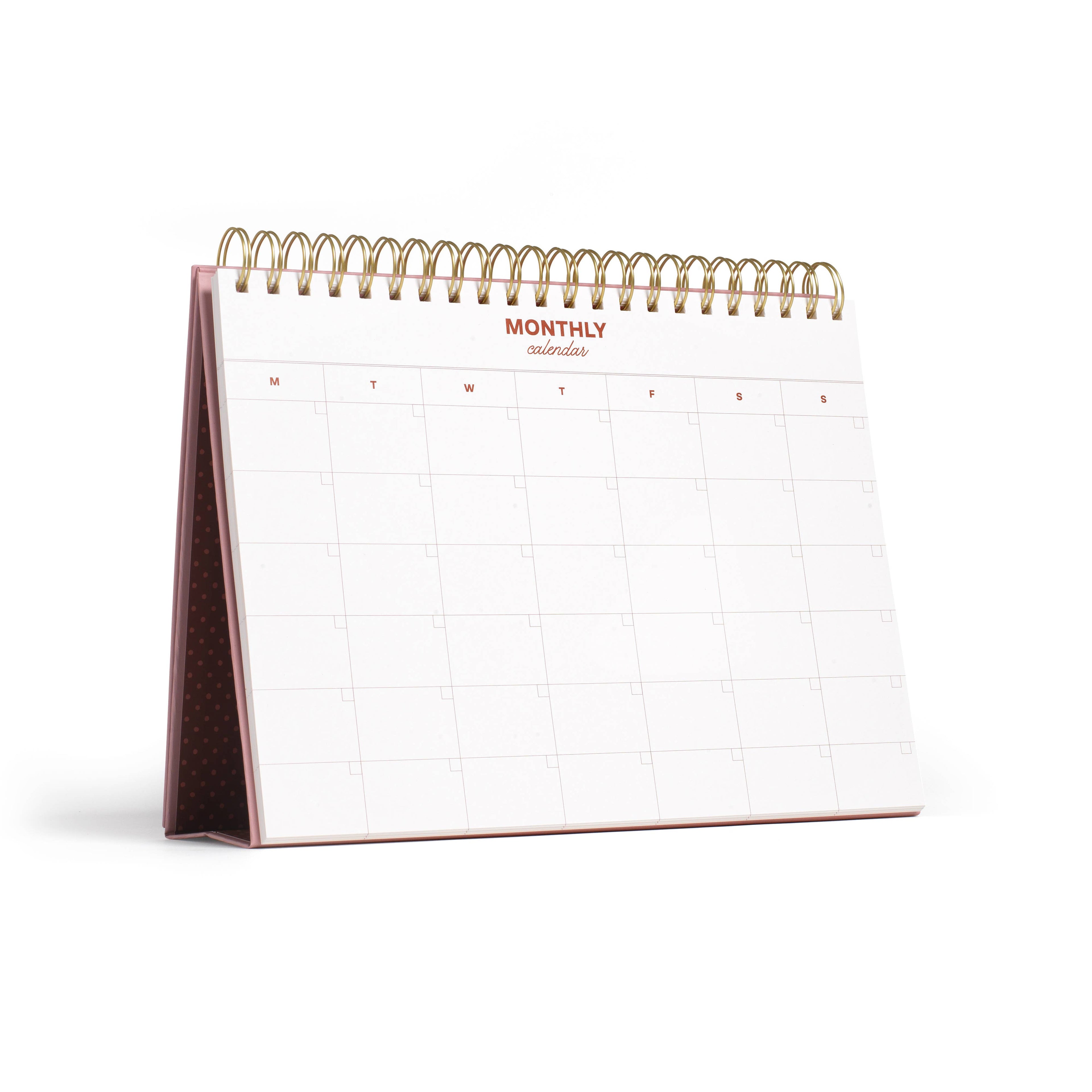 Sunlit Cross-Stitch Monthly Desk Planner (Undated)