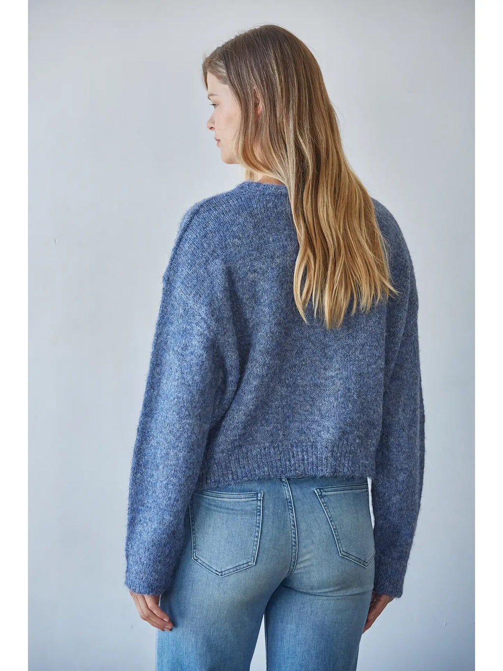 Round Neck Cardigan Top