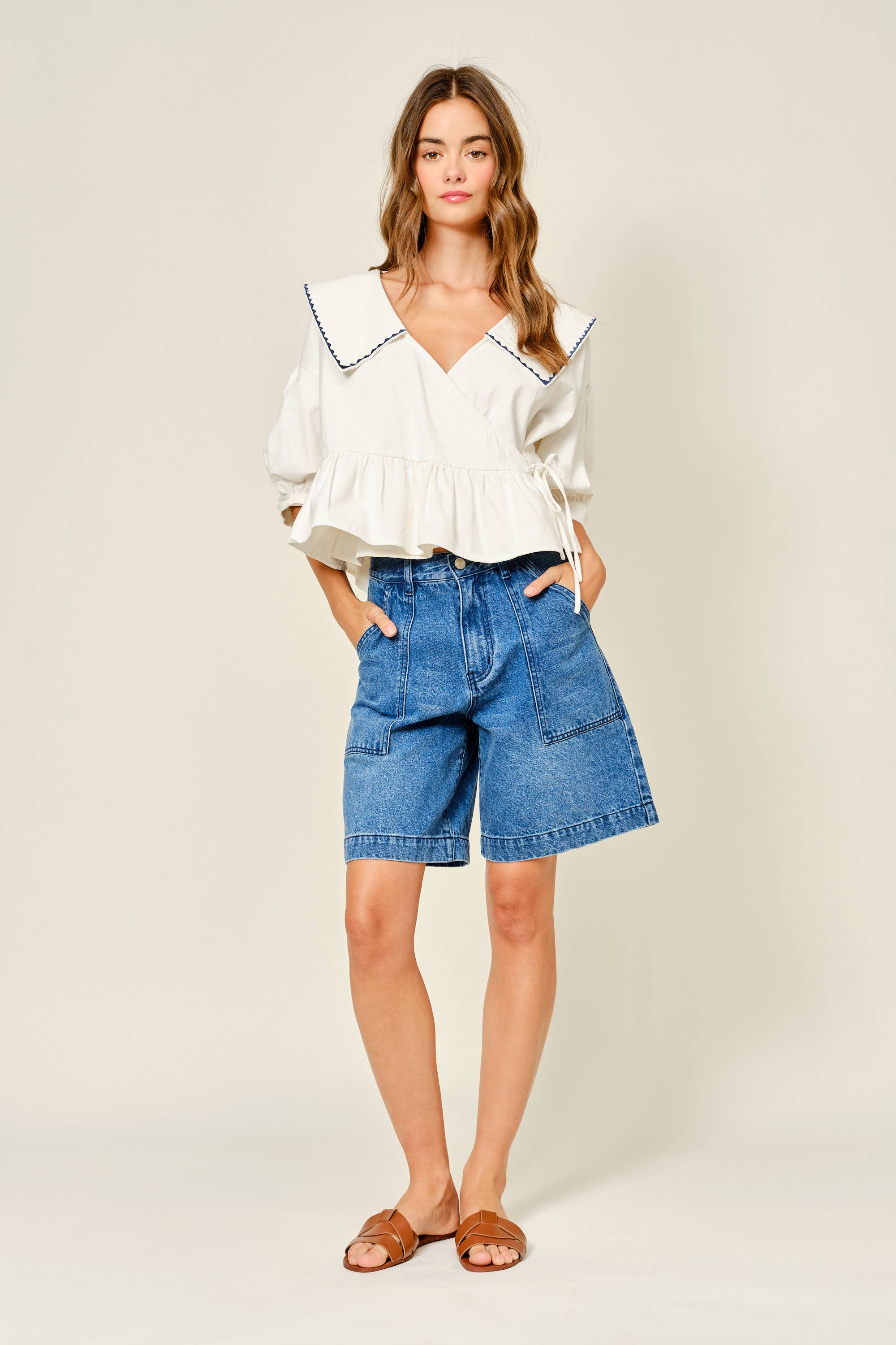 A Line Bermuda Shorts
