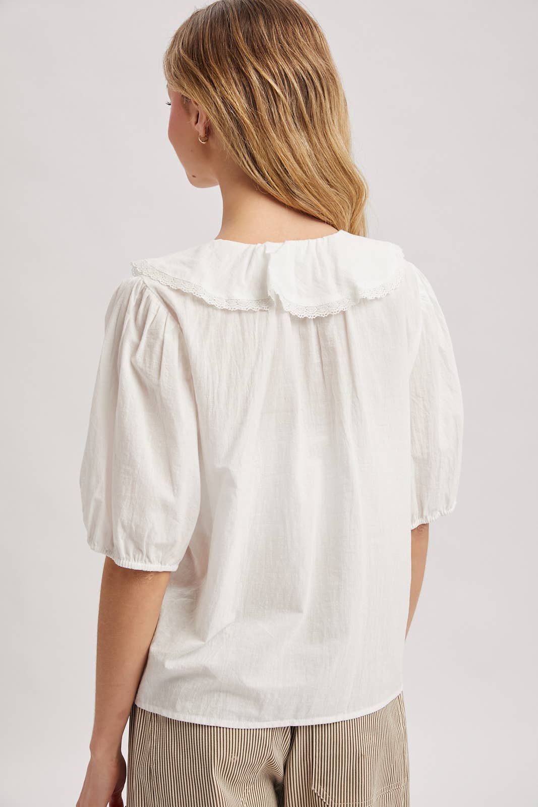 Ruffled Cotton Blouse