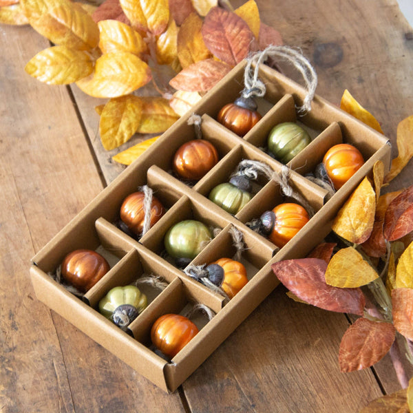 Mercury Glass Mini Pumpkin Ornaments