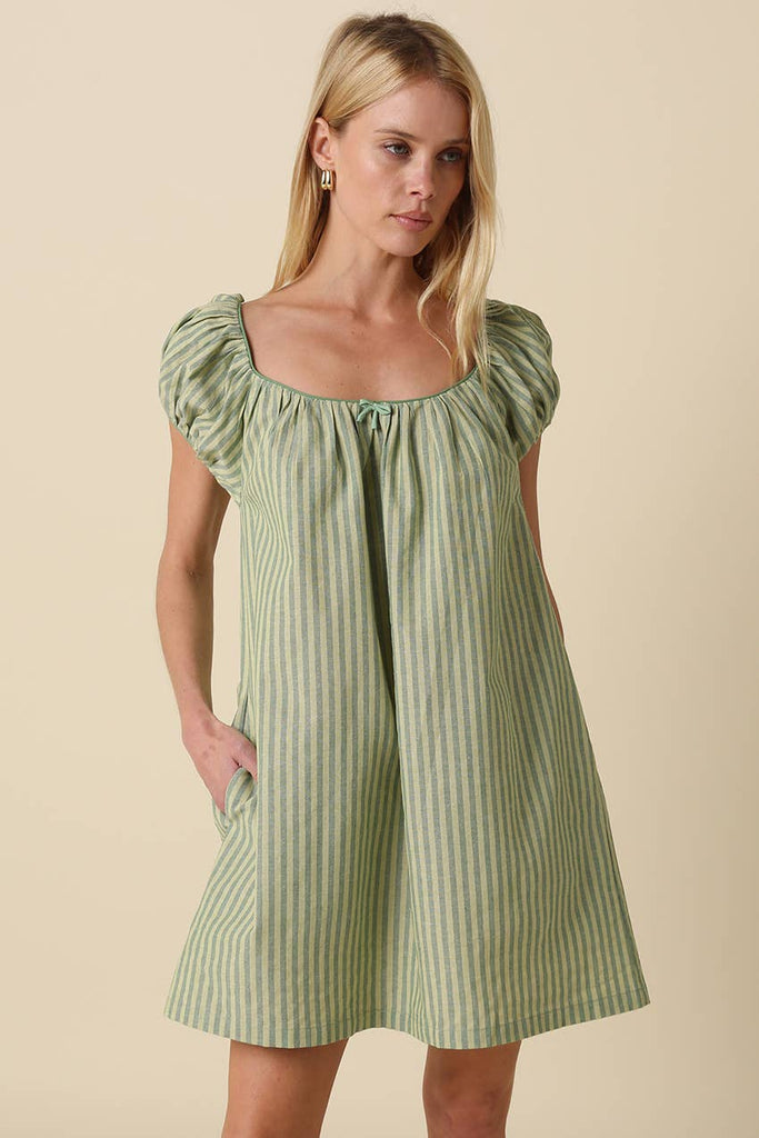 Scarlett Striped Babydoll Dress