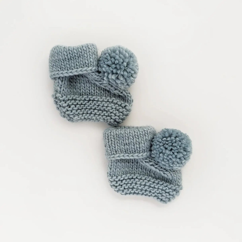Garter Stitch Baby Booties