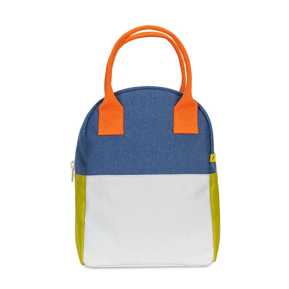 Two Tone Citrus Sky Zipper Lunch Bag