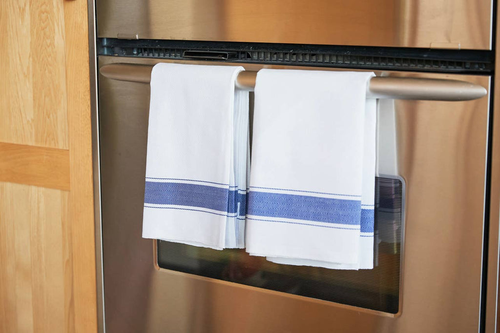 Herringbone Blue Classic Italian Kitchen Towel