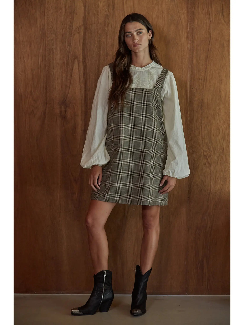 Plaid Flare Mini Dress