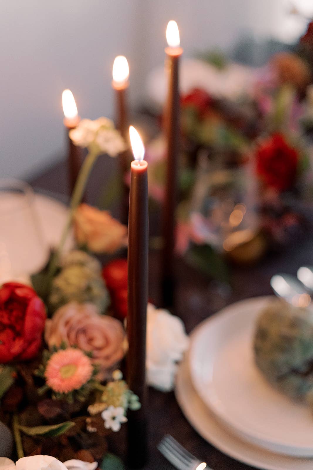 Chestnut Dipped Beeswax Taper Candles