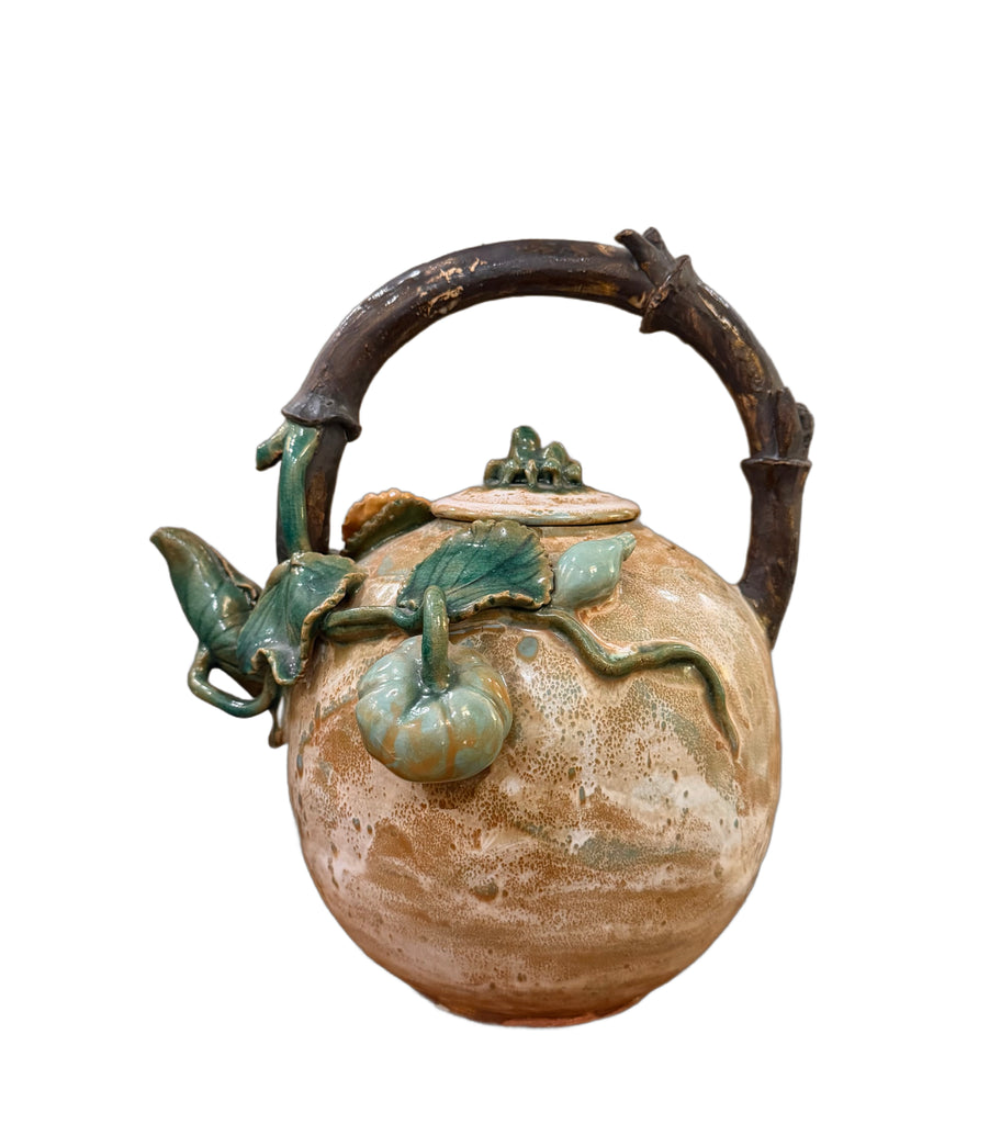 Majolica Pumpkin Teapot