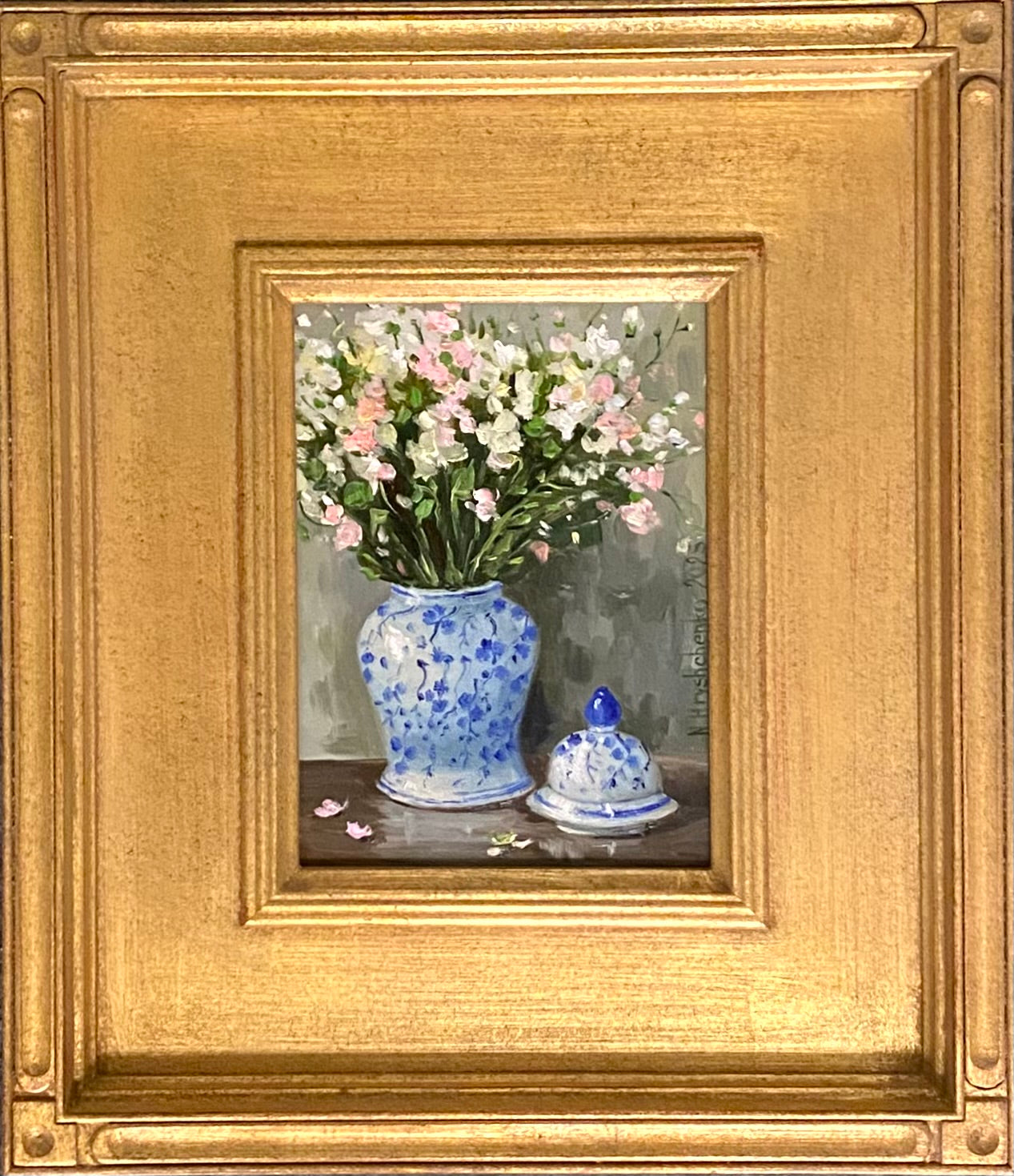 Wildflowers in Blue&White Vase