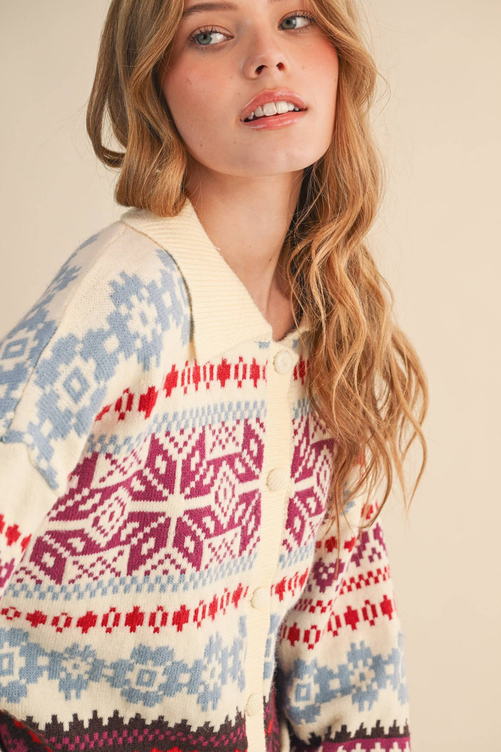 Fair Isle Sweater Cardigan