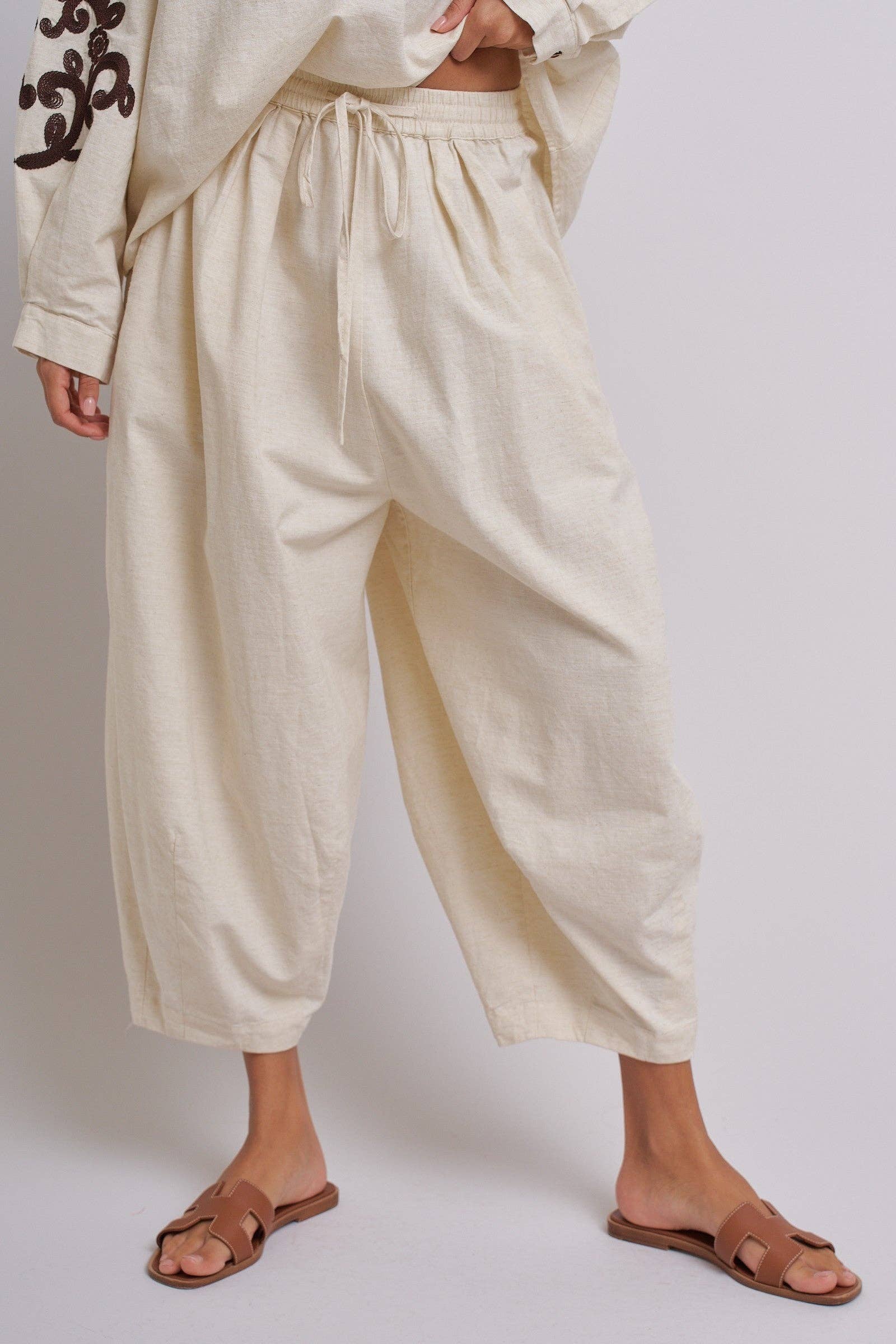 Drawstring Cocoon Pants