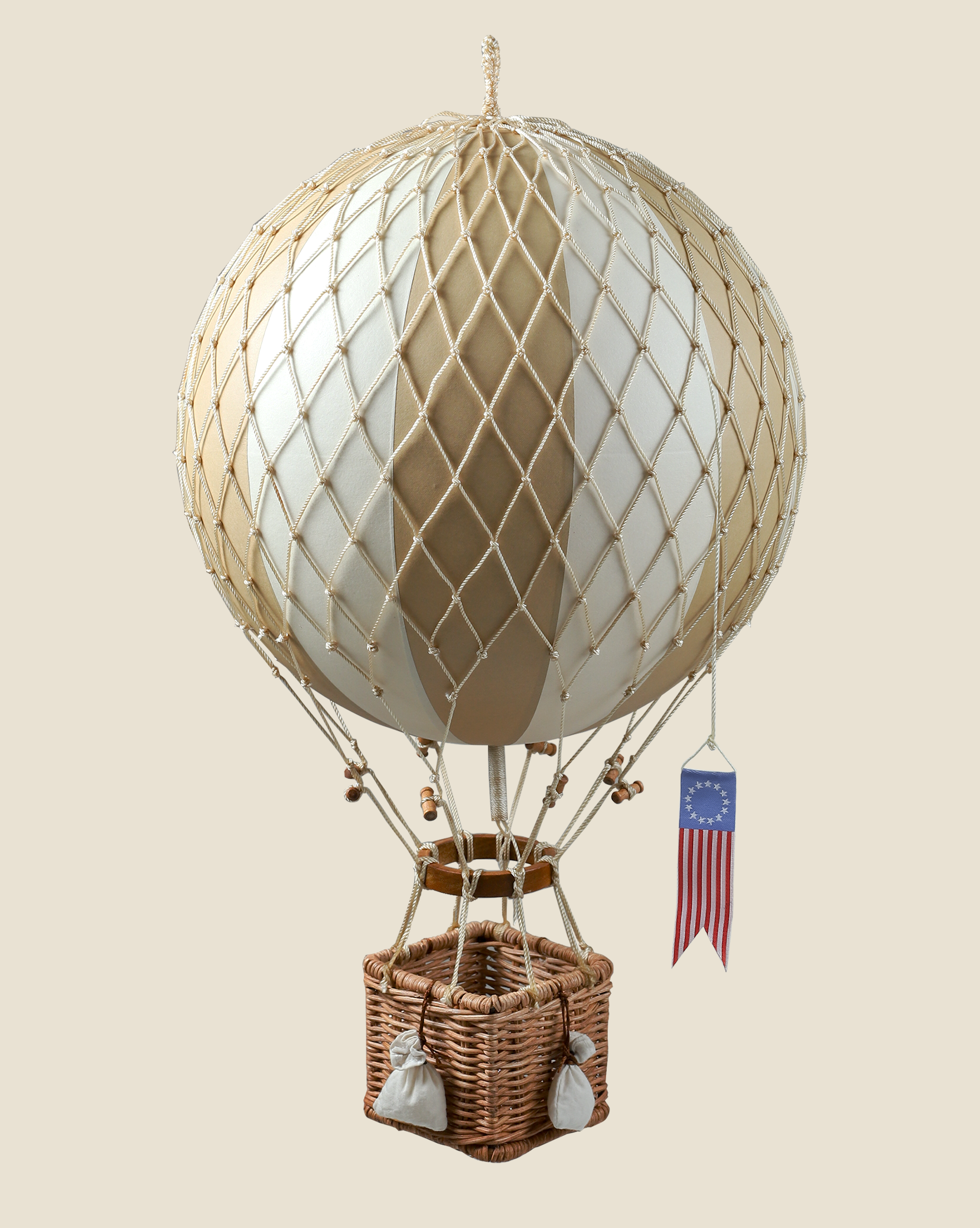 10" Balloon Beige Stripes