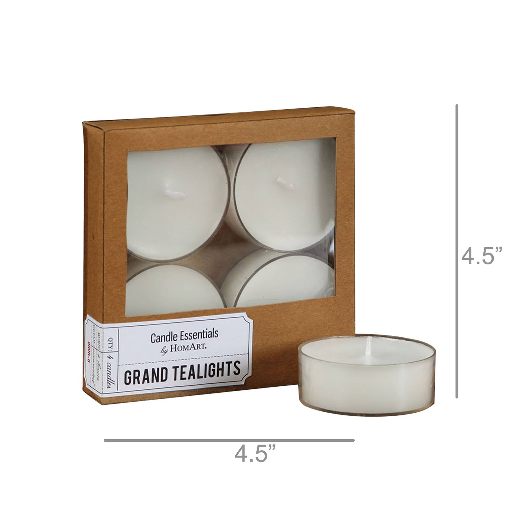 Grand Tealights - Box of 4 Ivory