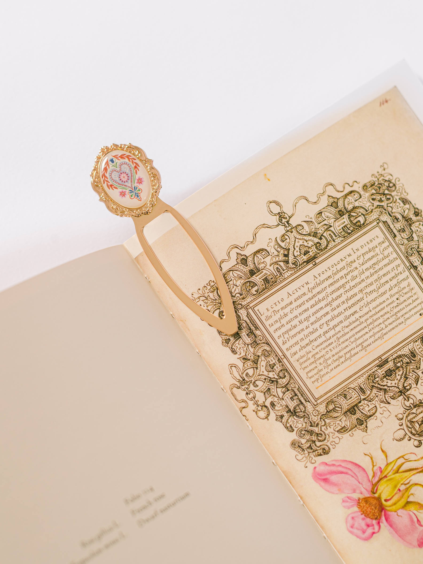 Folk Heart Metal Clip Bookmark