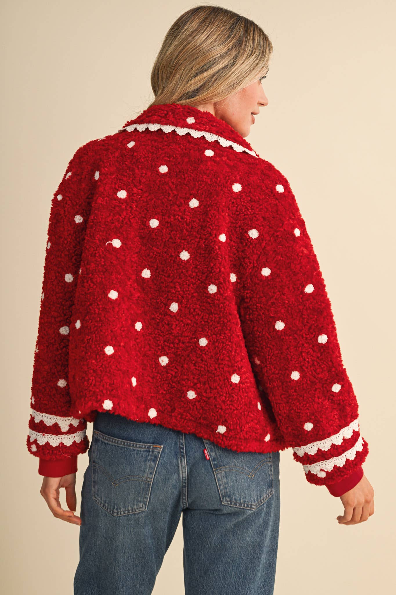 Polka Dot Teddy Jacket