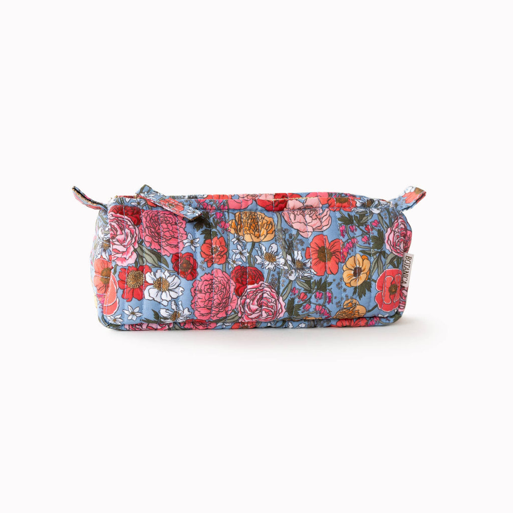 GARDEN FLORA | Cotton Quilted Pencil Pouch