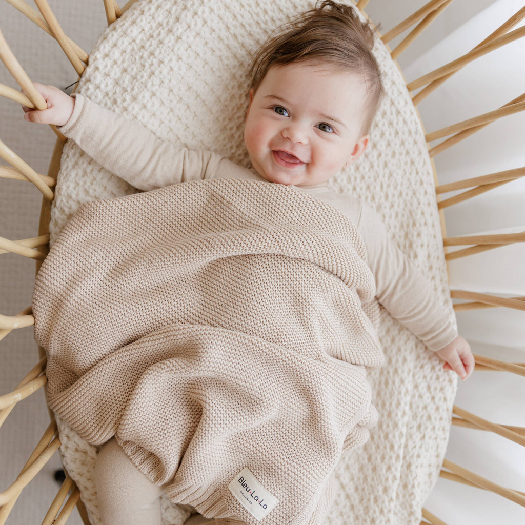 Heritage Knit Swaddle Baby Blanket