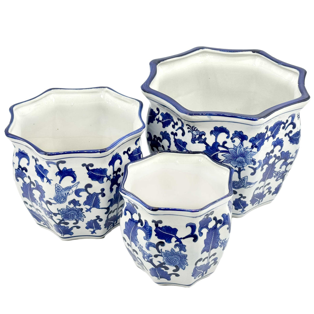 Chinoiserie Planter Pots- Asst Sizes