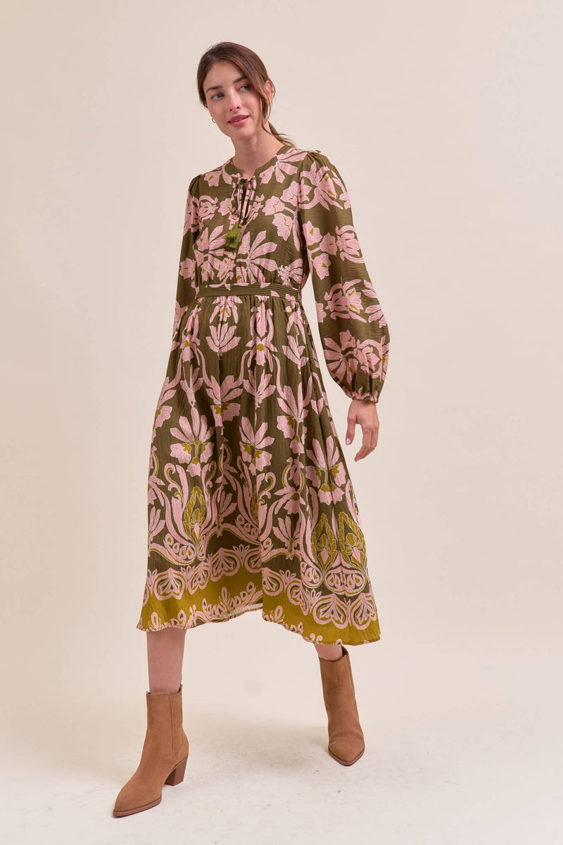 Floral Print Midi Dress