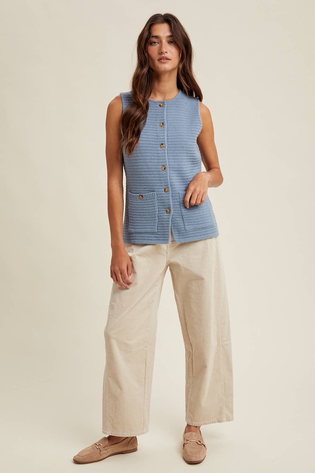 Textured Sweater Vest