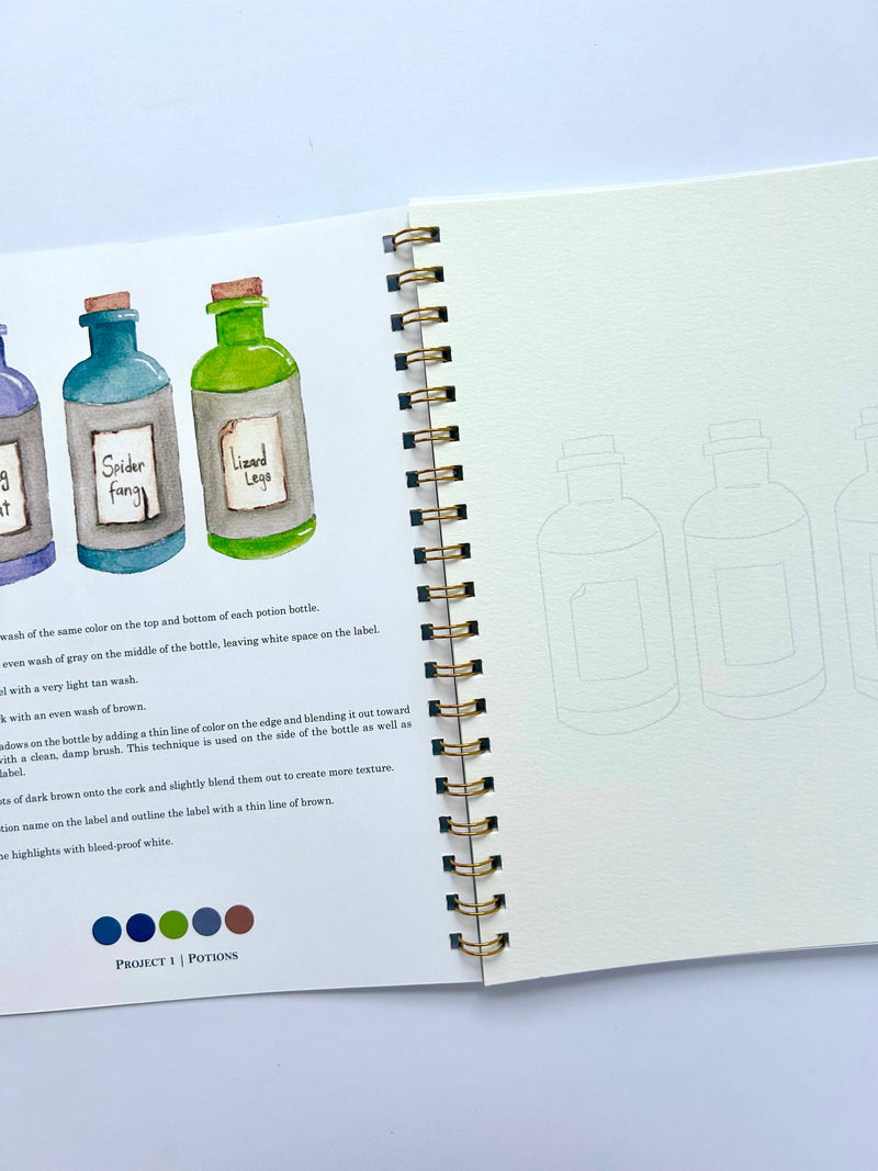 Halloween Watercolor Workbook