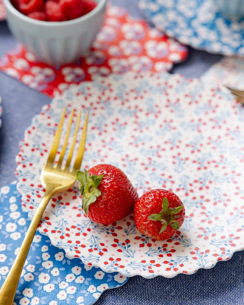 Floral Bamboo Plate Set