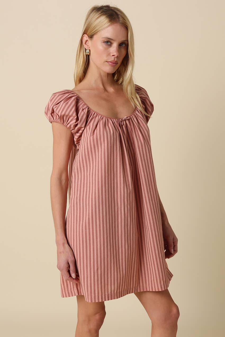 Scarlett Striped Babydoll Dress