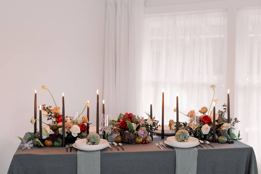 Chestnut Dipped Beeswax Taper Candles