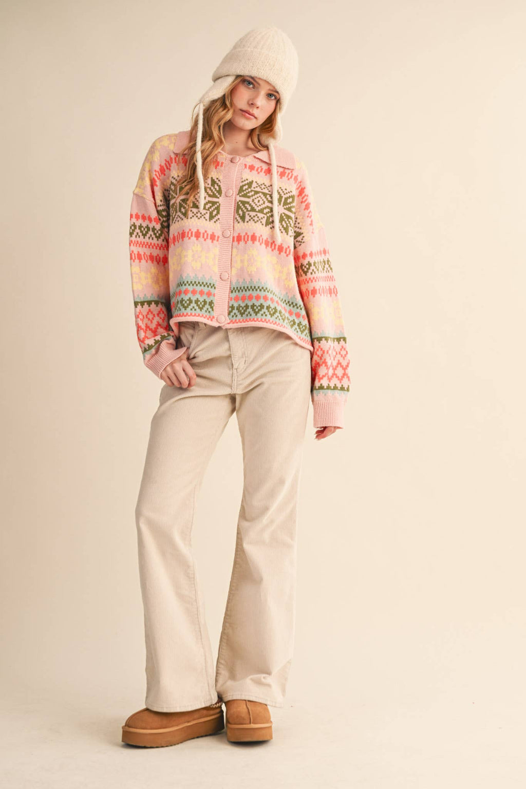 Fair Isle Sweater Cardigan
