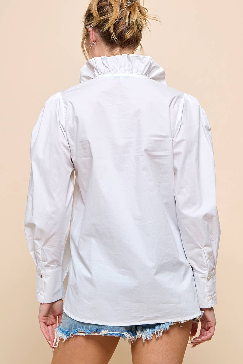 Ruffle Long Sleeve Top