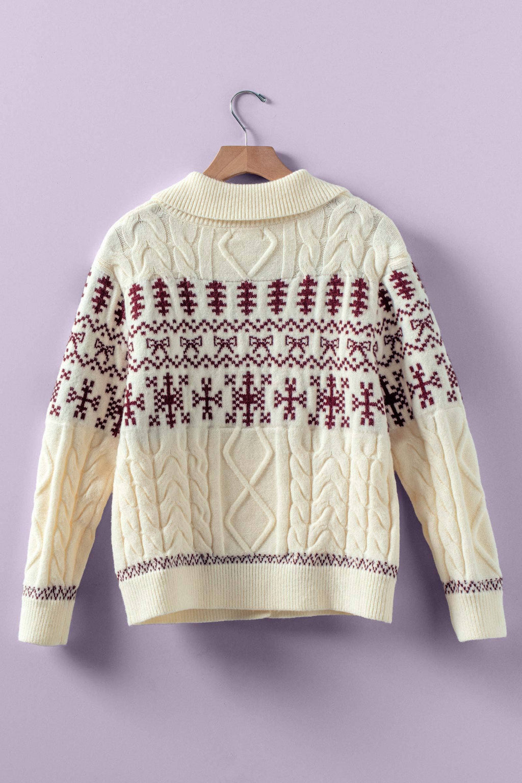 Fair Isle Toggle Cardigan