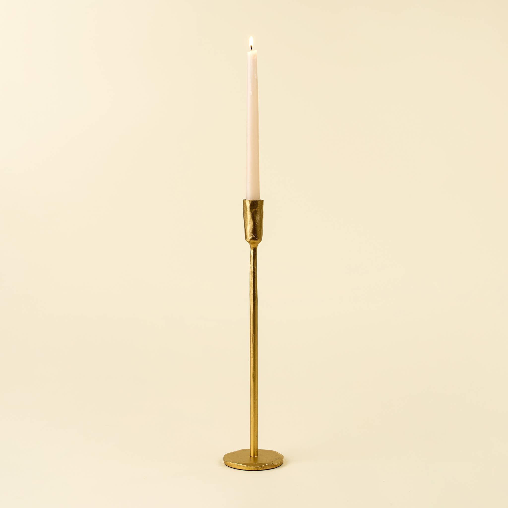 Luna Forged Candlestick (Large Gold)